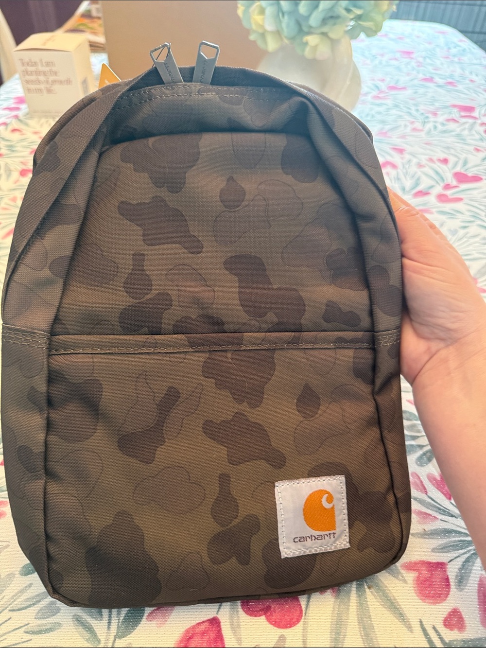 Carhartt Olive Camo Mini Backpack - New Casual Bag